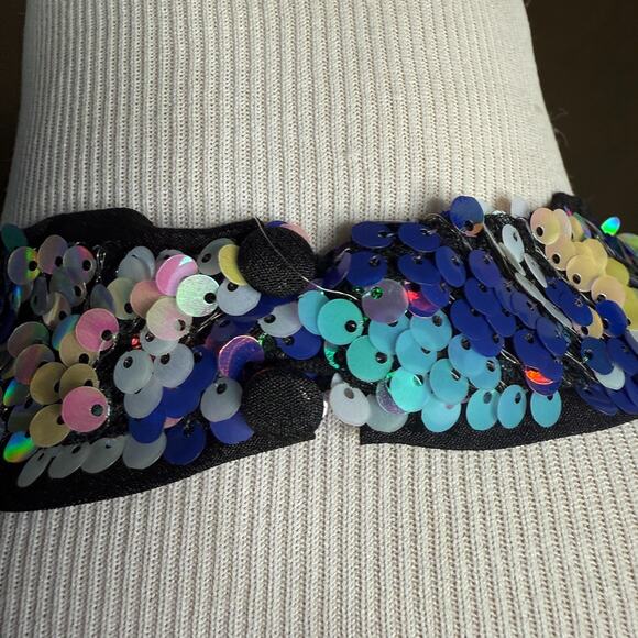 Nasty Gal Premium Marble Sequin Asymmetric Mini Dress Women’s US 4 Multicolor - Picture 6 of 9